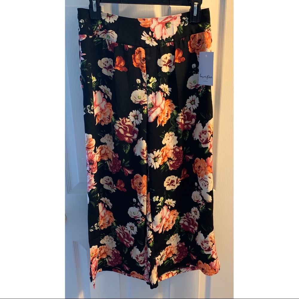 High Waist Floral Print Pants by Love, Fire LA